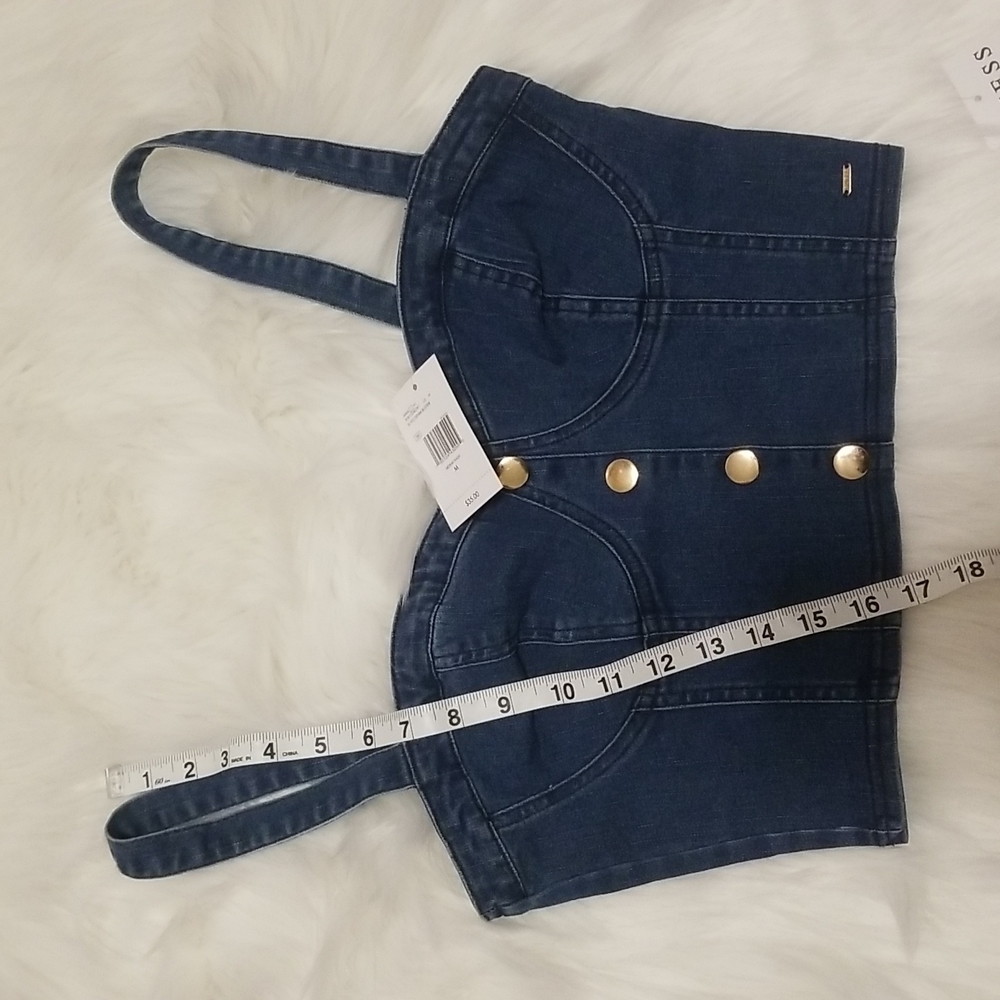 Nwt Guess denim bustier - Picture 4 of 9